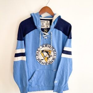 Pittsburgh Penguins Hockey Lace Up Hoodie- size medium